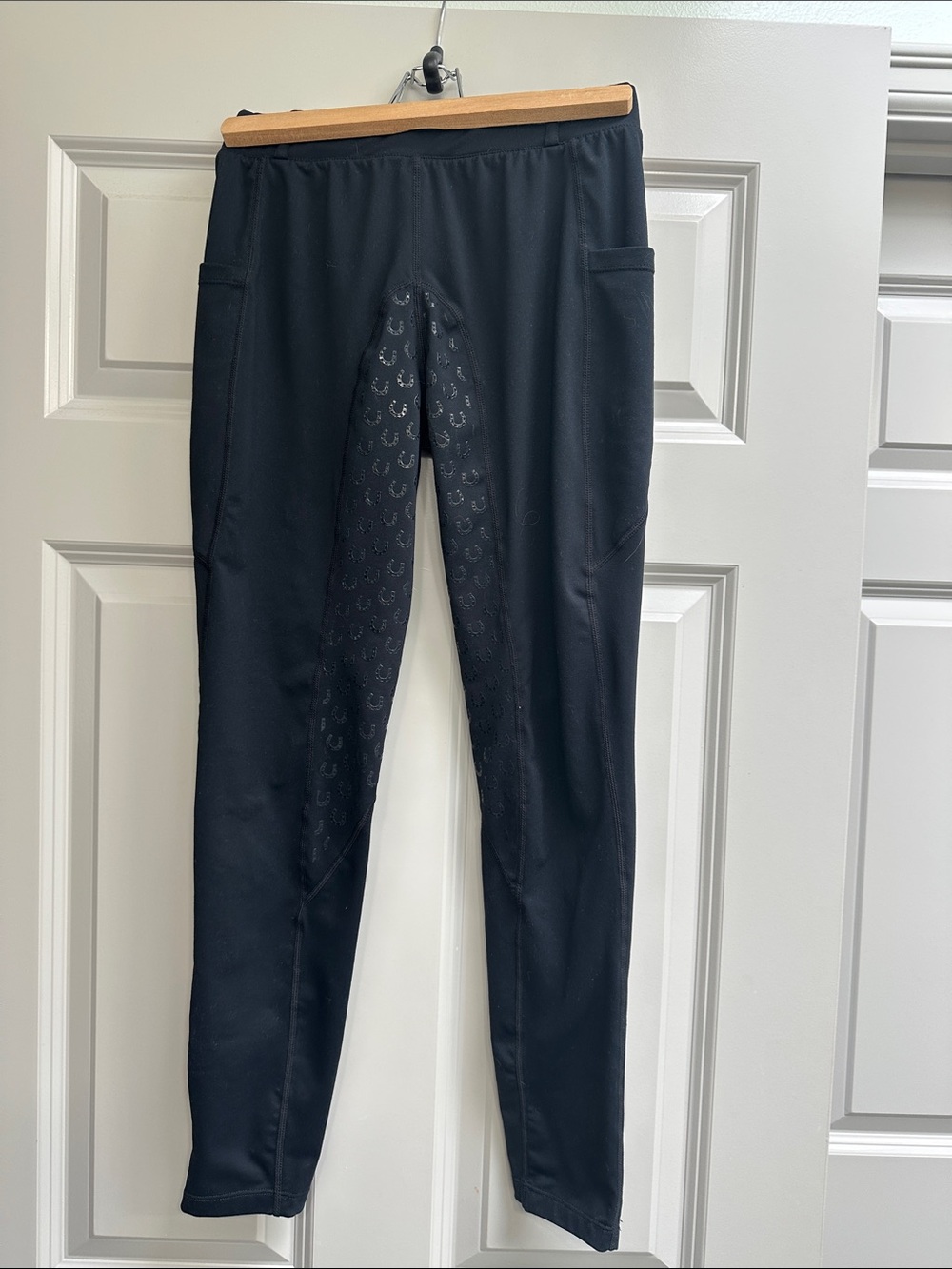Fits T4 Black Women's Grip-Panel Riding Tights - size S